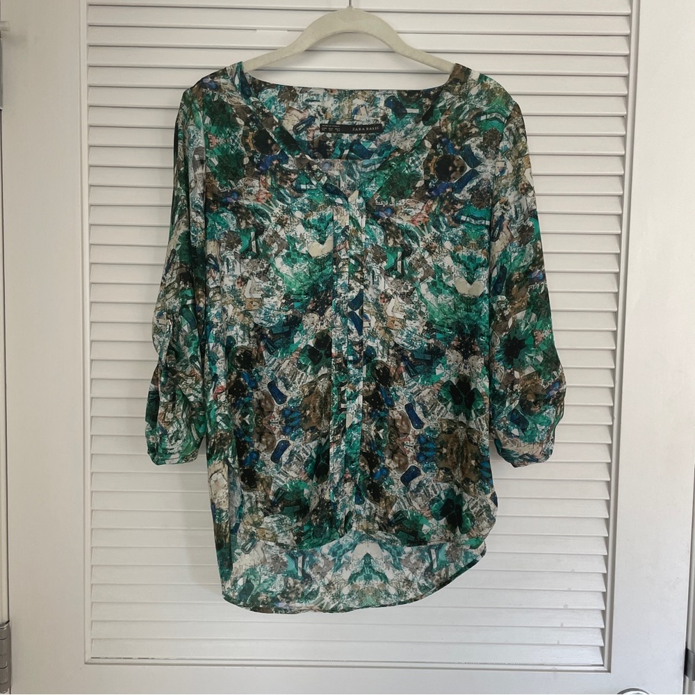 Zara Women's Green Blouse